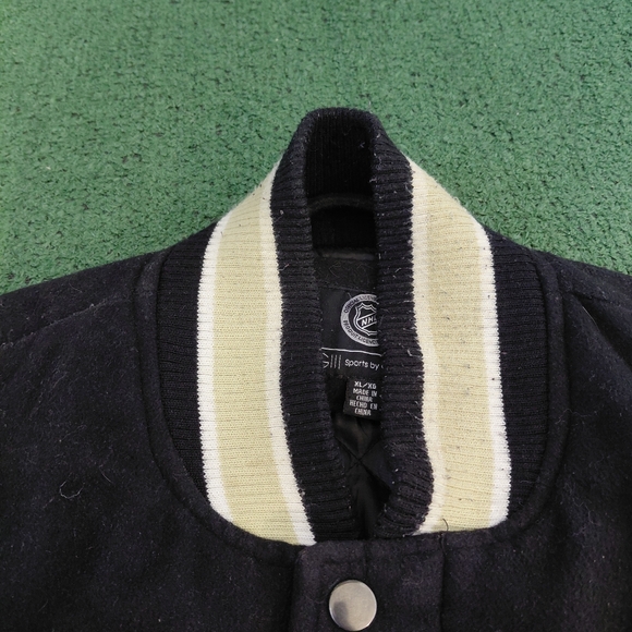 VINTAGE NHL x GIII Pittsburgh Penguins Embroidered Insulated Y2K Hockey Bomber J - Picture 9 of 13